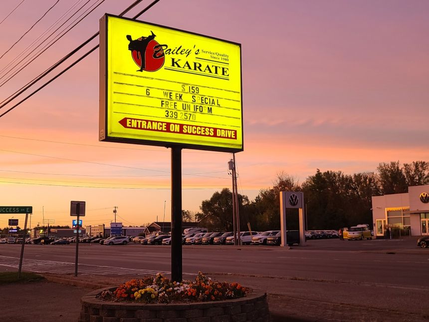 Bailey's Karate School Sign